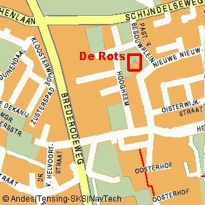 Locatie van 'de Rots'